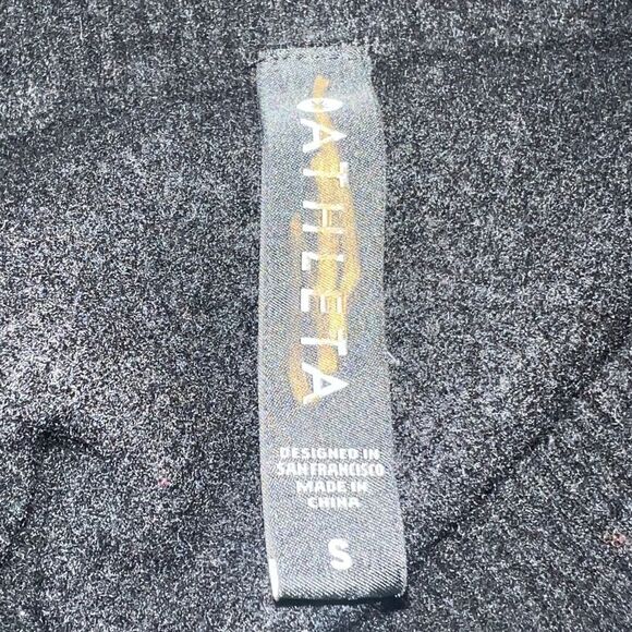 Athleta Black Merino Wool Black Cropped Sweater 3/4 Sleeve Small NWOT - Picture 5 of 7